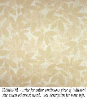 Remnant 108 x 49 Inch Natural Tone on Tone with Leaves Quilt Backing 