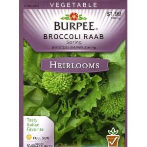  Burpee 61804 Heirloom Broccoli Raab Spring Seed Packet 