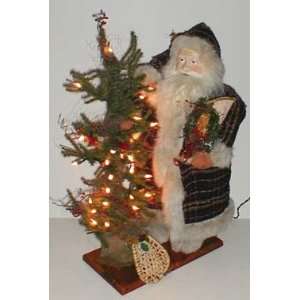  26 Santa with Lit Christmas Tree: Home & Kitchen