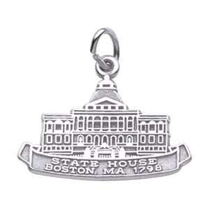  Rembrandt Charms Boston, State House Charm, 14K White Gold 