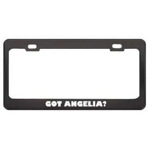 Got Angelia? Career Profession Black Metal License Plate Frame Holder 