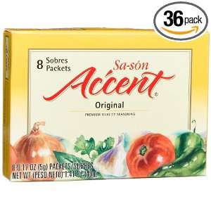 Sa son Accent Seasoning, Original Flavor, 8 Count Packets (Pack of 36 
