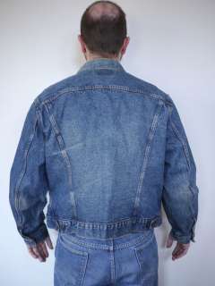 Vintage 1980s Classic LEVIS Mens DENIM Jean JACKET 48R Made in Canada 