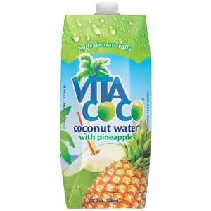 Vita Coco Coconut Water with Pineapple, 17 oz Boxes, 12 pk  