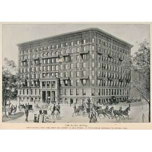  1893 Print Plaza Hotel Fifth Avenue New York City NYC 