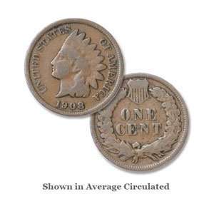  1908 U.S. Indian Head Cent / Penny Coin 