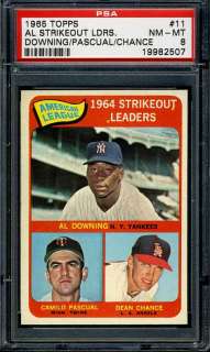 1965 TOPPS #11 AL STRIKEOUT LEADERS PSA 8 *2895  