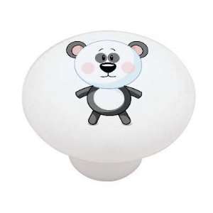  Fat Head Panda High Gloss Ceramic Drawer Knob
