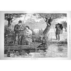   1884 Favourite Pool Man Fishing Boat Angler River Boat: Home & Kitchen