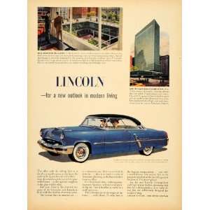 1952 Ad Ford Lincoln Cosmopolitan Capri Hydra Matic   Original Print 