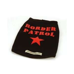Border Patrol Sleeveless Tee Shirt for Dogs (Black, XSmall)