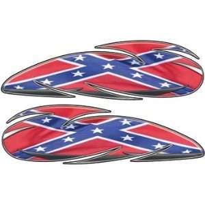  Confederate Flag Custom Motorcycle Gas Tank Graphics   4.5 