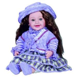  22 Inch Vinyl Toddler Doll With Curly Long Hair, Celeste 