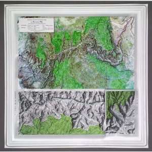   CANYON Raised Relief Map with Black Plastic Frame