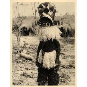  1930 Ngangela Man Costume Mask Angola Africa African 