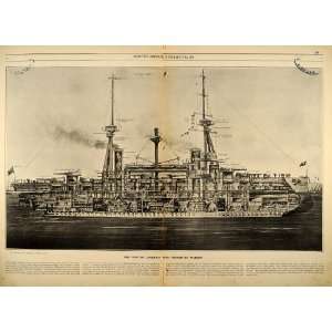  1914 ORIG. Print Battleship Rio De Janeiro Dreadnought 