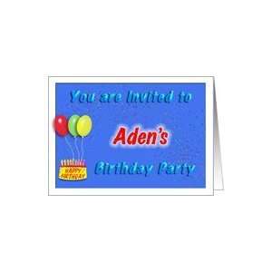  Adens Birthday, Invitation to the Party Card Toys 