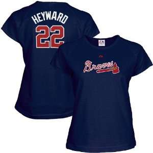   #22 Jason Heyward Ladies Navy Blue Player T shirt: Sports & Outdoors