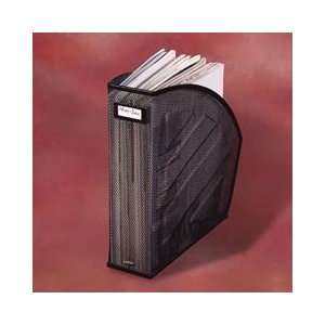   magazine file, pewter, 10 1/2w x 11 3/4d x 4 7/8h