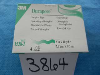 3M Durapore Surgical Tape 1538 3 3 X 10yd Box of 4  