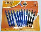 12 Bic Velocity Retractable Blue Ball Point Pens (070330162631)  