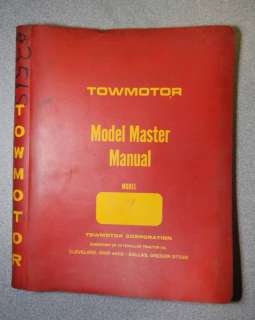 Towmotor Parts Manual Model No 391, 421, 461, 501, 501P  