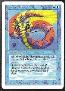 MAGIC THE GATHERING LORD OF ATLANTIS MIN & CARD SET OOP  