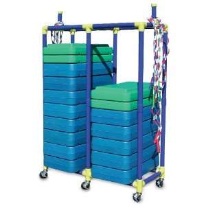 Fitness Aerobic Steps Storage Cart:  Sports & Outdoors