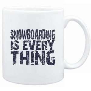  Mug White  Snowboarding is everything  Hobbies Sports 
