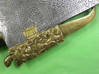RARE 19 Century Indo Persian Huge Fighting Bowie Knife  