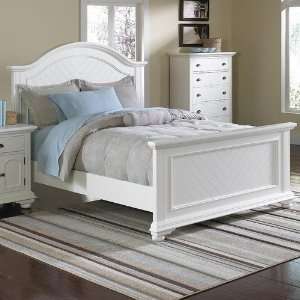  Aden White Panel Bed   King: Home & Kitchen