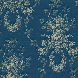 27 L x 54 W Waverly Fabric Country House, Color Indigo Blue Fabric