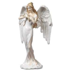    Guardian Angel with Dove Sculpture (White Dress): Home & Kitchen