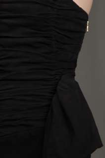 NWT $458 LEIFSDOTTIR BLACK SUEDE STRAPLESS DRESS 4 (S)  