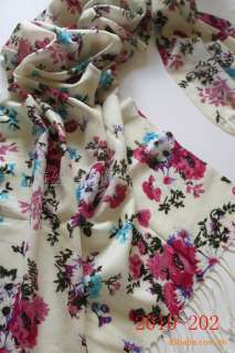 New Flowers Spring/Autumn/Wintry Chinese Womens 100% Pashmina Shawl 