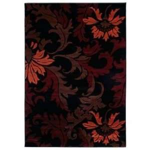    Mossa Collection Cannes Burgundy 53x76 Area Rug