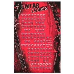  Guitar Chords Music Poster, 22.25 x 34 Home & Kitchen