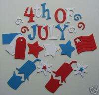 Bazzill *4th of JULY* Chipboard Letters Embellishments  