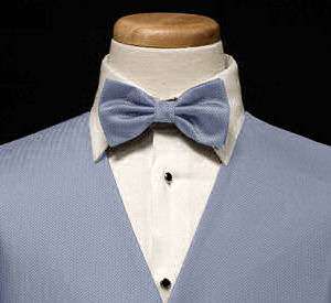 Tuxedo Vest & Tie   Herringbone   Periwinkle  