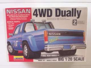 NISSAN 4x4 4WD Dually Pickup Truck Lindberg 1:20 SEALED HTF Model Kit 