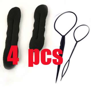 4PCS Hair Styling Bun Maker Easy and Fashion Hair accessory useful 