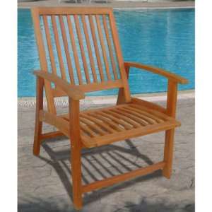  VIFAH Outdoor Wood Arm Chair Patio, Lawn & Garden