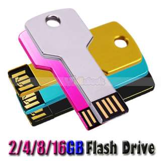 USB 2.0 Metal Key Flash Memory Drive Thumb Design 2G 4G 8G 16G 2GB 4GB 