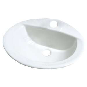 Barclay 3 711WH Jessica Oval Single Hole White Drop In Washbasin 3 711