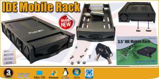   Mobile Rack Bay Hard Drive DATA Backup 2 Fans & Key Lock Caddy  