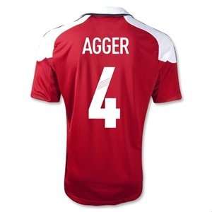  adidas Denmark 11/12 AGGER Home Soccer Jersey: Sports 