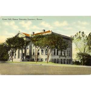 1910 Vintage Postcard Green Hall   Kansas University   Lawrence Kansas