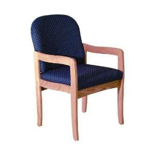  Upholstered Arm Chair w Wood Frame & Light Oak Finish 