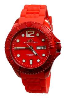 THIS IS A BRAND NEW AUTHENTIC ADEE KAYE LADIES DIVER RED DIAL DATE 