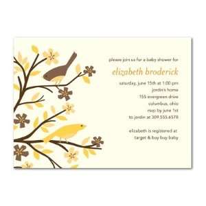   : Baby Shower Invitations   Charming Sparrows: Mustard By Dwell: Baby